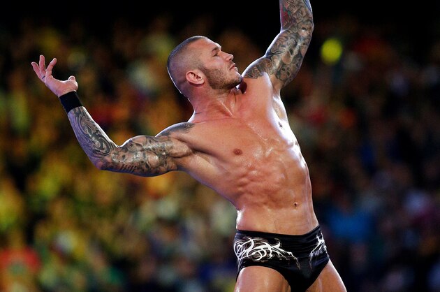 Randy Orton enters the ring during Wrestlemania XXX at the Mercedes-Benz Super Dome in New Orleans on Sunday, April 6, 2014. (Jonathan Bachman/AP Images for WWE)