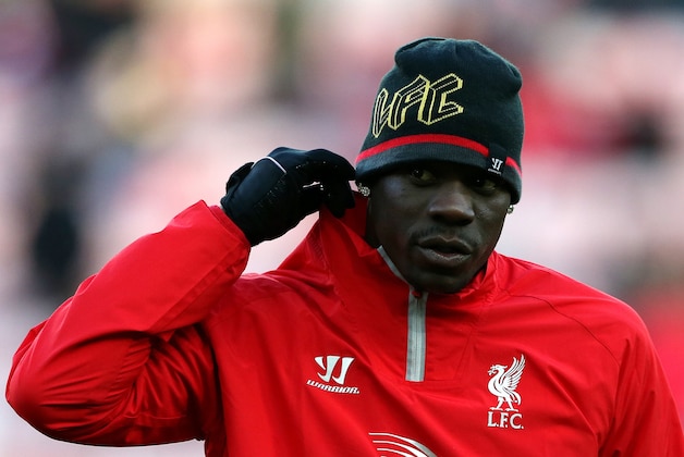 Liverpool's Mario Balotelli ahead of their English Premier League soccer match against Sunderland at the Stadium of Light, Sunderland, England, Saturday, Jan. 10, 2015. (AP Photo/Scott Heppell)