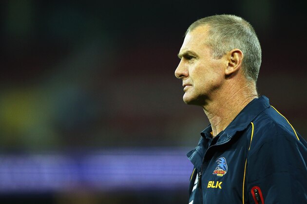 ADELAIDE, AUSTRALIA - MAY 30: Crows head coach Phil Walsh is pictured prior to the round nine AFL match between the Adelaide Crows and the Fremantle Dockers Adelaide Oval on May 30, 2015 in Adelaide, Australia.  (Photo by Daniel Kalisz/Getty Images)