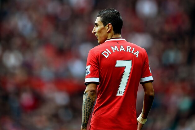 MANCHESTER, ENGLAND - SEPTEMBER 27:  Angel di Maria of Manchester United in action during the Barclays Premier League match between Manchester United and West Ham United at Old Trafford on September 27, 2014 in Manchester, England.  (Photo by Laurence Griffiths/Getty Images)
