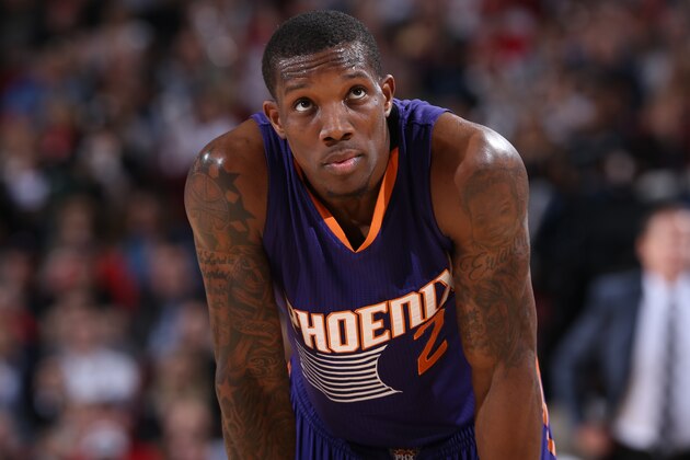 PORTLAND, OR - MARCH 30:  Eric Bledsoe #2 of the Phoenix Suns during the game against the Portland Trail Blazers on March 30, 2015 at the Moda Center in Portland, Oregon. NOTE TO USER: User expressly acknowledges and agrees that, by downloading and or using this Photograph, user is consenting to the terms and conditions of the Getty Images License Agreement. Mandatory Copyright Notice: Copyright 2015 NBAE (Photo by Sam Forencich/NBAE via Getty Images)