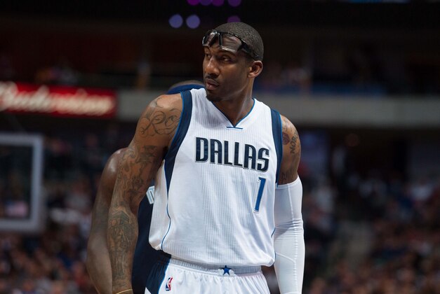 Mar 20, 2015; Dallas, TX, USA; Dallas Mavericks center Amar'e Stoudemire (1) during the game against the Memphis Grizzlies at the American Airlines Center. The Grizzlies defeated the Mavericks 112-101. Mandatory Credit: Jerome Miron-USA TODAY Sports