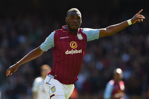 LONDON, ENGLAND - APRIL 11: Christian Benteke of Aston Villa in action during the Barclays Premier League match between Tottenham Hotspur and Aston Villa at White Hart Lane on April 11, 2015 in London, England.  (Photo by Shaun Botterill/Getty Images)