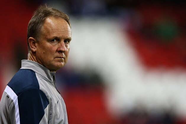 ROTHERHAM, ENGLAND - NOVEMBER 14:  Sean O'Driscoll, manager of England U19's looks on before the U19 International friendly match between England and Italy at The New York Stadium on November 14, 2014 in Rotherham, England.  (Photo by Matthew Lewis/Getty Images)