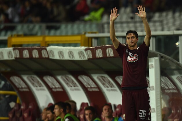 TURIN, ITALY - MAY 31:  Matteo Darmian of Torino FC salutes the fans during the Serie A match between Torino FC and AC Cesena at Stadio Olimpico di Torino on May 31, 2015 in Turin, Italy.  (Photo by Valerio Pennicino/Getty Images)
