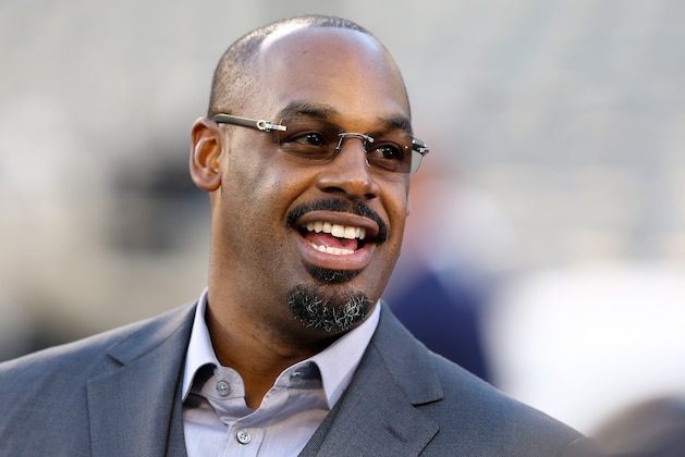 PHILADELPHIA, PA - SEPTEMBER 19:  Former Philadelphia Eagles quarterback Donovan McNabb looks on from the field prior to the game between the Eagles and the Kansas City Chiefs at Lincoln Financial Field on September 19, 2013 in Philadelphia, Pennsylvania. McNabb will have his jersey retired at halftime of the game.  (Photo by Elsa/Getty Images)
