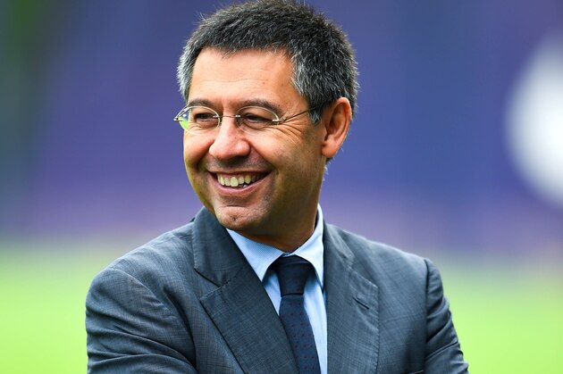 BARCELONA, SPAIN - JULY 25:  FC Barcelona President Josep Maria Bartomeu looks on during a FC Barcelona training session at Ciutat Esportiva de Sant Joan Despi on July 25, 2014 in Barcelona, Spain.  (Photo by David Ramos/Getty Images)