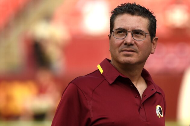 LANDOVER, MD - AUGUST 07: Washington Redskins owner Daniel Snyder looks on before the New England Patriots play the Washington Redskins during an preseason NFL game at FedExField on August 7, 2014 in Landover, Maryland. (Photo by Patrick Smith/Getty Images)