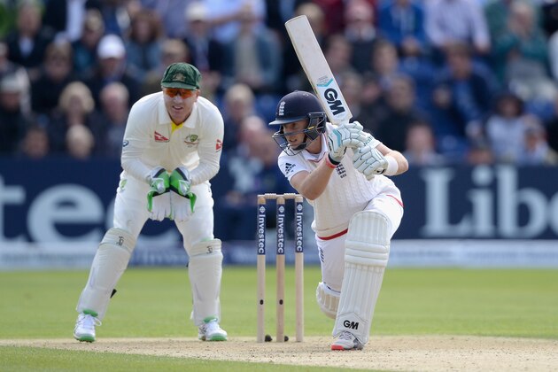 CARDIFF, WALES - JULY 08:  Joe Root of England bats during day one of the 1st Investec Ashes Test match between England and Australia at SWALEC Stadium on July 8, 2015 in Cardiff, United Kingdom.  (Photo by Gareth Copley/Getty Images)