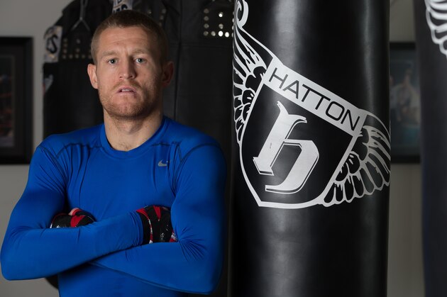 MANCHESTER, ENGLAND - JUNE 18: WBO World Lightweight title challenger Terry Flanagan during a media workout at Hatton Health and Fitness on June 18, 2015 in Manchester, England. (Photo by Dave Thompson/Getty Images)