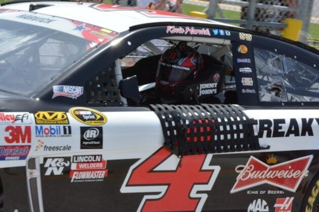 Kevin Harvick returns from a practice run at Daytona. Kevin Harvick returns from a practice run at Daytona.