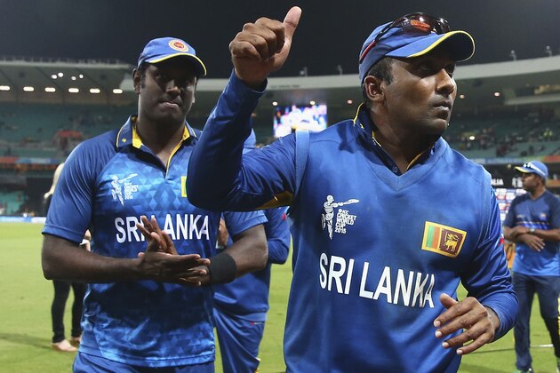 SYDNEY, AUSTRALIA - MARCH 18:  Mahela Jayawardene and Angelo Mathews of Sri Lanka leave the ground during the 2015 ICC Cricket World Cup Quarter Final match between South Africa and Sri Lanka at Sydney Cricket Ground on March 18, 2015 in Sydney, Australia.  (Photo by Ryan Pierse/Getty Images)