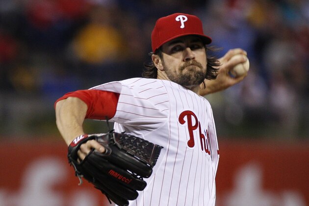 Philadelphia Phillies starting pitcher Cole Hamels throws a pitch during the fifth inning of a baseball game against the Pittsburgh Pirates, Wednesday, May 13, 2015, in Philadelphia. (AP Photo/Chris Szagola)