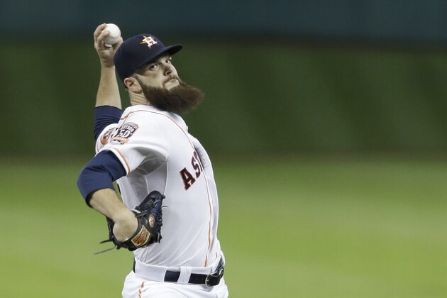 Houston Astros' Dallas Keuchel delivers a pitch against the Kansas City Royals in the first inning of a baseball game Tuesday, June 30, 2015, in Houston. (AP Photo/Pat Sullivan) Houston Astros' Dallas Keuchel delivers a pitch against the Kansas City Royals in the first inning of a baseball game Tuesday, June 30, 2015, in Houston. (AP Photo/Pat Sullivan)