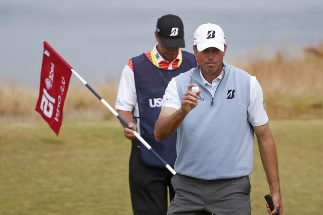 Matt Kuchar reacts to his putt on the 15th hole during the first round of the U.S. Open golf tournament at Chambers Bay on Thursday, June 18, 2015 in University Place, Wash. (AP Photo/Lenny Ignelzi) Matt Kuchar reacts to his putt on the 15th hole during the first round of the U.S. Open golf tournament at Chambers Bay on Thursday, June 18, 2015 in University Place, Wash. (AP Photo/Lenny Ignelzi)