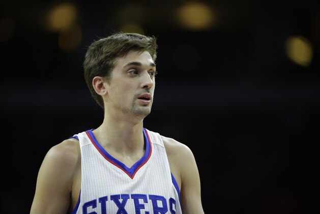 Philadelphia 76ers' Alexey Shved in action during an NBA basketball game against the Orlando Magic, Wednesday, Nov. 5, 2014, in Philadelphia. (AP Photo/Matt Slocum)