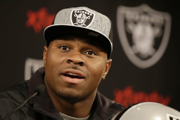 Oakland Raiders first-round draft choice Khalil Mack attends a news conference at the team's NFL football headquarters on Friday, May 9, 2014, in Alameda, Calif. Mack, a linebacker, played for Buffalo last season. (AP Photo/Eric Risberg)