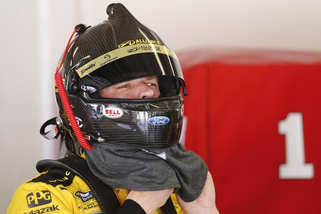 Brad Keselowski during a NASCAR Sprint Cup practice session at Daytona International Speedway, Friday, July 3, 2015, in Daytona Beach, Fla. (AP Photo/Terry Renna)