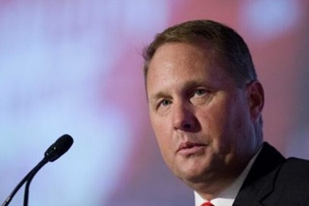 Mississippi coach Hugh Freeze speaks to the media at the Southeastern Conference NCAA college football media days, Thursday, July 16, 2015, in Hoover, Ala. (AP Photo/Brynn Anderson)