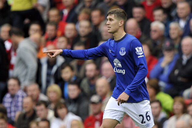 Everton's John Stones in action during their English Premier League soccer match against Liverpool at Anfield in Liverpool, England, Saturday Sept. 27, 2014. (AP Photo/Clint Hughes) Everton's John Stones in action during their English Premier League soccer match against Liverpool at Anfield in Liverpool, England, Saturday Sept. 27, 2014. (AP Photo/Clint Hughes)