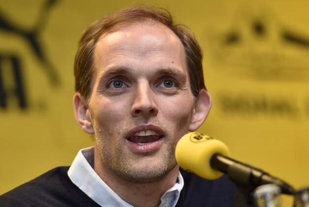 Borussia Dortmund's new head coach Thomas Tuchel talks to the media during a news conference at the stadium in Dortmund, Germany, Wednesday, June 3, 2015. Tuchel follows Juergen Klopp, who left the German first division soccer club BVB after seven years. (AP Photo/Martin Meissner)