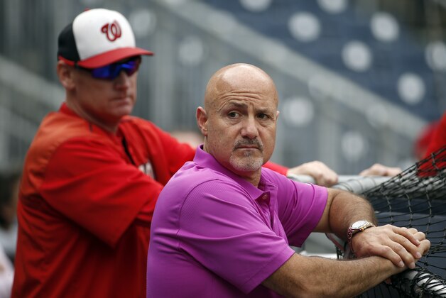 Washington Nationals manager Matt Williams, left, and general manager Mike Rizzo, watch batting practice before a baseball game against the Chicago Cubs at Nationals Park, Friday, June 5, 2015, in Washington. (AP Photo/Alex Brandon) Washington Nationals manager Matt Williams, left, and general manager Mike Rizzo, watch batting practice before a baseball game against the Chicago Cubs at Nationals Park, Friday, June 5, 2015, in Washington. (AP Photo/Alex Brandon)