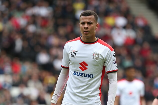 MILTON KEYNES, ENGLAND - MAY 03:  Dele Alli of MK Dons in action during the Sky Bet League One match between MK Dons and Yeovil Town at Stadium mk on May 3, 2015 in Milton Keynes, England.  (Photo by Pete Norton/Getty Images)