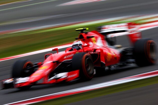 NORTHAMPTON, ENGLAND - JULY 03:  Kimi Raikkonen of Finland and Ferrari drives during practice for the Formula One Grand Prix of Great Britain at Silverstone Circuit on July 3, 2015 in Northampton, England.  (Photo by Mark Thompson/Getty Images)