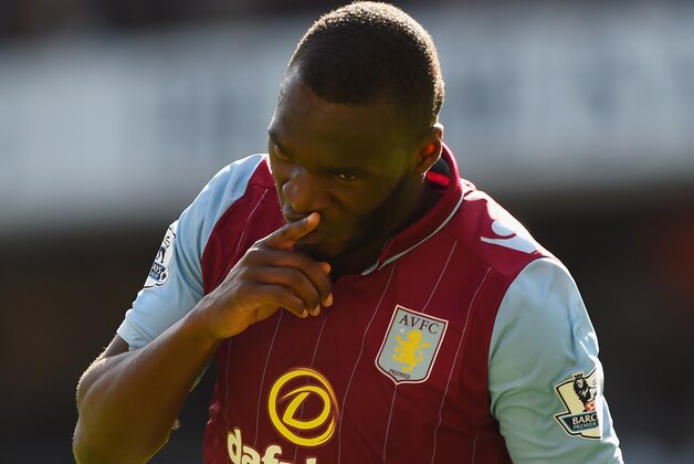 LONDON, ENGLAND - APRIL 11: Christian Benteke of Aston Villa celebrates scoring their first goal during the Barclays Premier League match between Tottenham Hotspur and Aston Villa at White Hart Lane on April 11, 2015 in London, England. (Photo by Shaun Botterill/Getty Images) LONDON, ENGLAND - APRIL 11: Christian Benteke of Aston Villa celebrates scoring their first goal during the Barclays Premier League match between Tottenham Hotspur and Aston Villa at White Hart Lane on April 11, 2015 in London, England. (Photo by Shaun Botterill/Getty Images)