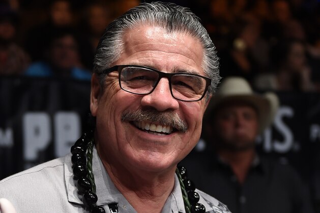 LAS VEGAS, NEVADA - DECEMBER 12: Cutman Jacob 'Stitch' Duran poses poses for a picture during The Ultimate Fighter Finale event inside the Pearl concert theater at the Palms Casino Resort on December 12, 2014 in Las Vegas, Nevada. (Photo by Jeff Bottari/Zuffa LLC/Zuffa LLC via Getty Images)