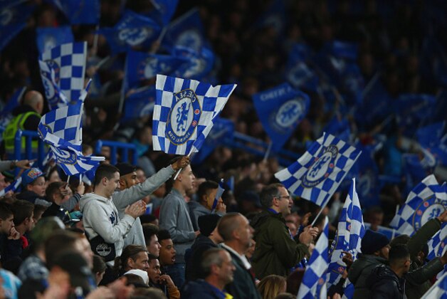 LONDON, ENGLAND - APRIL 27:  Chelsea fans cheer during the FA Youth Cup Fina, Second Leg match between Chelsea and Manchester City at Stamford Bridge on April 27, 2015 in London, England.  (Photo by Ian Walton/Getty Images)