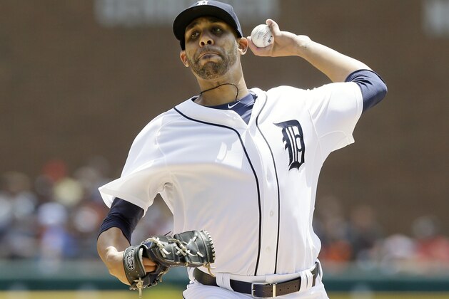 Detroit Tigers starting pitcher David Price throws during the first inning of a baseball game against the Chicago White Sox, Sunday, June 28, 2015, in Detroit. (AP Photo/Carlos Osorio)