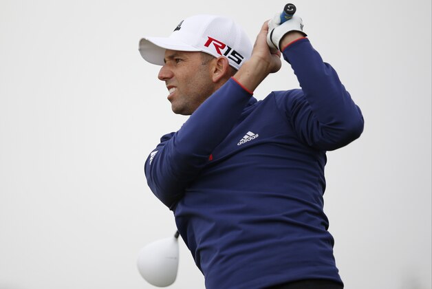 Spain’s Sergio Garcia follows his drive from the 15th tee during the final round at the British Open Golf Championship at the Old Course, St. Andrews, Scotland, Monday, July 20, 2015. (AP Photo/Jon Super)