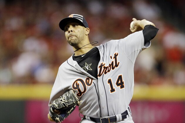 American League's David Price, of the Detroit Tigers, throws during the fourth inning of the MLB All-Star baseball game, Tuesday, July 14, 2015, in Cincinnati. (AP Photo/Jeff Roberson)