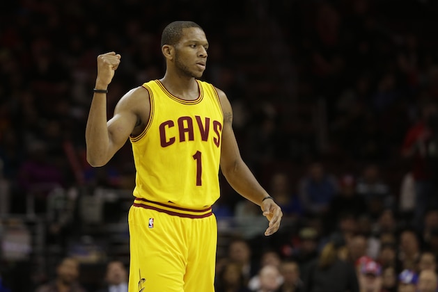 Cleveland Cavaliers' James Jones in action during an NBA basketball game against the Philadelphia 76ers, Monday, Jan. 5, 2015, in Philadelphia. (AP Photo/Matt Slocum)