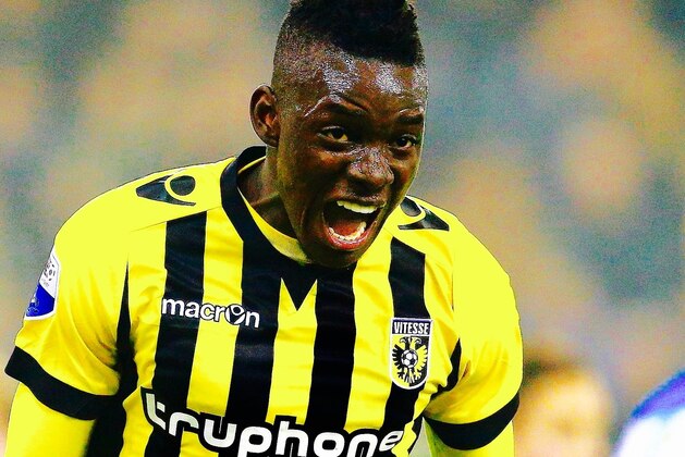 Bertrand Traore of Vitesse during the Dutch Eredivisie match between Vitesse Arnhem and  PEC Zwolle at Gelredome on February 28, 2015 in Arnhem, The Netherlands(Photo by VI Images via Getty Images)