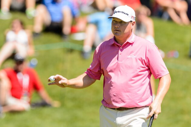 OAKVILLE, ON - JULY 24:  Chad Campbell of the United States acknowledges the fans during round two of the 2015 RBC Canadian Open at Glen Abbey Golf Course on July 24, 2015 in Oakville, Ontario, Canada. (Photo by Minas Panagiotakis/Getty Images)