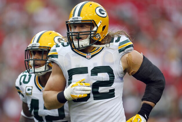 Green Bay Packers outside linebacker Clay Matthews (52) runs off the field after a sack against the Tampa Bay Buccaneers during an NFL football game Sunday, Dec. 21, 2014, in Tampa, Fla. The Packers won 20-3. (Jeff Haynes/AP Images for Panini)