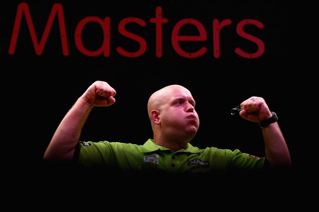 DUBAI, UNITED ARAB EMIRATES - MAY 29: Michael Van Gerwen of the Netherlands celebrates after winning the 2015 Dubai Duty Free Darts Masters at Dubai Duty Free Tennis Stadium on May 29, 2015 in Dubai, United Arab Emirates. (Photo by Francois Nel/Getty Images) DUBAI, UNITED ARAB EMIRATES - MAY 29: Michael Van Gerwen of the Netherlands celebrates after winning the 2015 Dubai Duty Free Darts Masters at Dubai Duty Free Tennis Stadium on May 29, 2015 in Dubai, United Arab Emirates. (Photo by Francois Nel/Getty Images)