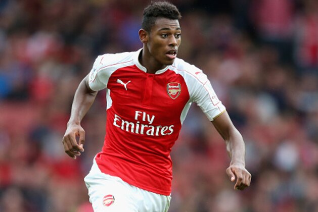 LONDON, ENGLAND - JULY 26:  Jeff Reine-Adelaide of Arsenal runs with the ball during the Emirates Cup match between Arsenal and VfL Wolfsburg at the Emirates Stadium on July 26, 2015 in London, England.  (Photo by David Rogers/Getty Images)