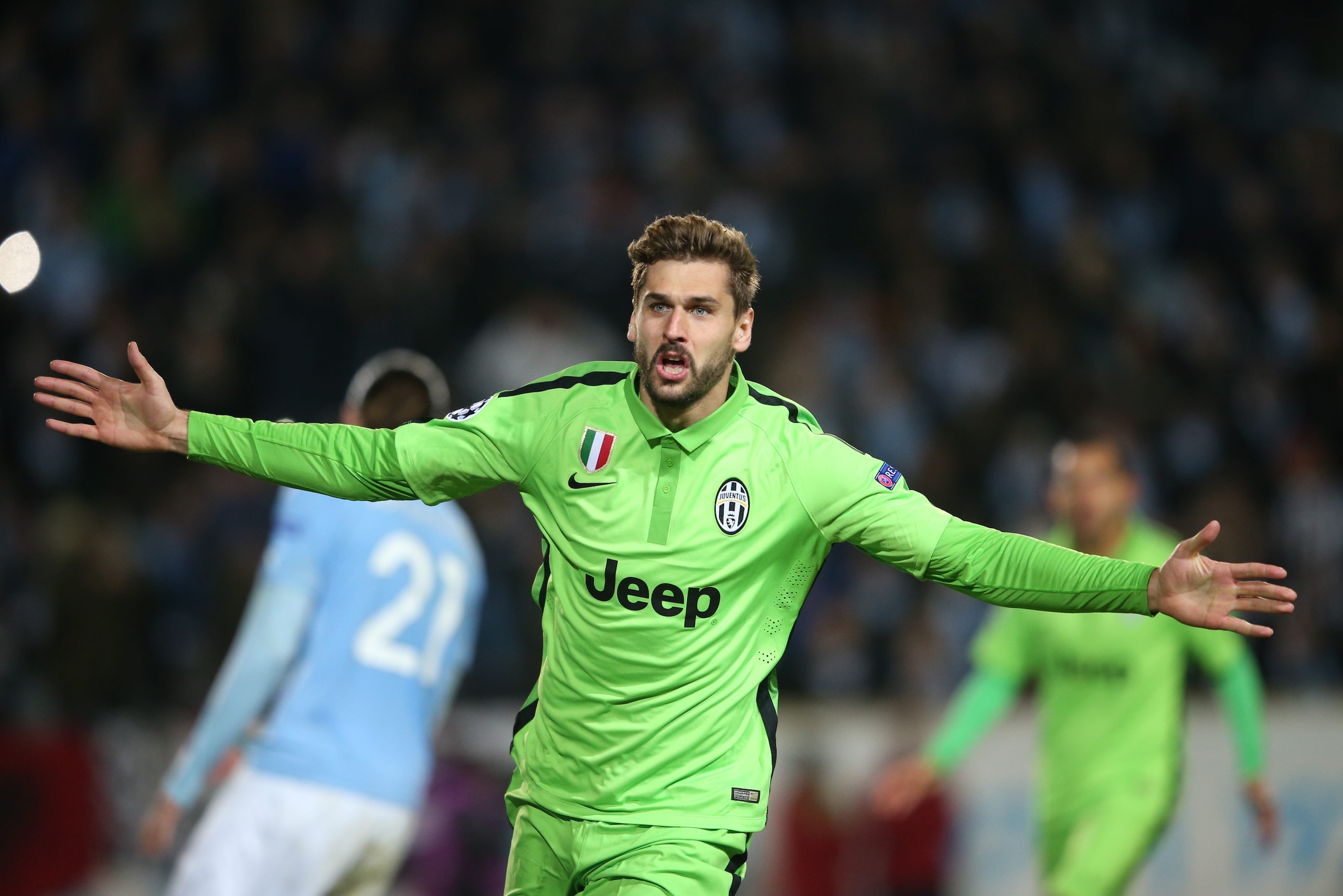 Juventus' Fernando Llorente celebrates after scoring during their Champions League group A soccer match in Malmo, Sweden, Wednesday, Nov. 26, 2014. (AP Photo/TT, Andreas Hillergren) SWEDEN OUT Juventus' Fernando Llorente celebrates after scoring during their Champions League group A soccer match in Malmo, Sweden, Wednesday, Nov. 26, 2014. (AP Photo/TT, Andreas Hillergren) SWEDEN OUT