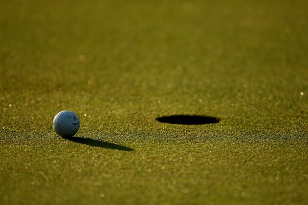 PONTE VEDRA BEACH, FL - MAY 05:  A golf ball sits near the hole during a practice round prior to the start of THE PLAYERS on the Stadium Course at TPC Sawgrass on May 5, 2009 in Ponte Vedra Beach, Florida.  (Photo by Richard Heathcote/Getty Images)