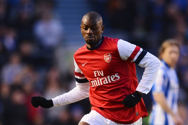 BRIGHTON, ENGLAND - JANUARY 26:  Abou Diaby of Arsenal in action during the FA Cup with Budweiser Fourth Round match between Brighton & Hove Albion and Arsenal at Amex Stadium on January 26, 2013 in Brighton, England.  (Photo by Mike Hewitt/Getty Images)