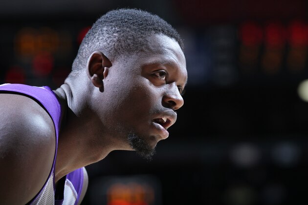 LAS VEGAS, NV - JULY 15: Julius Randle #30 of the Los Angeles Lakers looks on during the game against the Dallas Mavericks on July 15, 2015 at the Thomas & Mack Center in Las Vegas, Nevada.  NOTE TO USER: User expressly acknowledges and agrees that, by downloading and or using this Photograph, user is consenting to the terms and conditions of the Getty Images License Agreement. Mandatory Copyright Notice: Copyright 2015 NBAE (Photo by Jack Arent/NBAE via Getty Images)