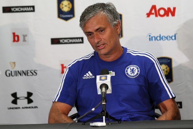 FC Chelsea Head Coach Jose Mourinho in action on Tuesday,July,28, 2015, in Landover, Maryland. Chelsea and FC Barcelona face off at the 2015 International Champions Cup. Damian Strohmeyer/AP Images for International Champions Cup