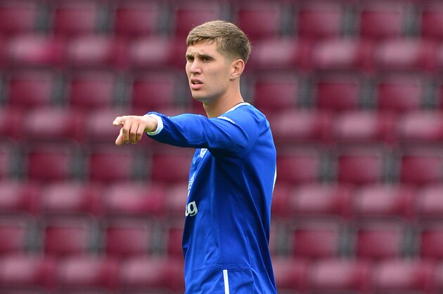 EDINBURGH, SCOTLAND - JULY 26 : John Stones of Everton in action during a pre season friendly match between Heart of Midlothian and Everton FC at Tynecastle Stadium on July 26, 2015 in Edinburgh, Scotland. (Photo by Mark Runnacles/Getty Images)