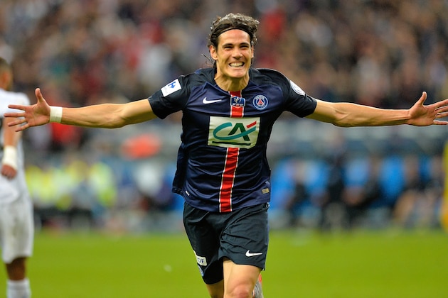PARIS, FRANCE - MAY 30: Edinson Cavani of Paris Saint Germain celebrates his goal during the French Cup Final game between Paris Saint Germain and AJ Auxerre at Stade de France on May 30, 2015 in Paris, France. (Photo by Aurelien Meunier/Getty Images)
