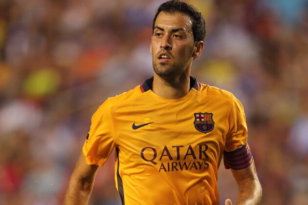 LANDOVER, UNITED STATES - JULY 28:  Sergio Busquets of FC Barcelona during the International Champions Cup match between Barcelona and Chelsea at FedExField on July 28, 2015 in Landover, Maryland.  (Photo by Matthew Ashton - AMA/Getty Images)