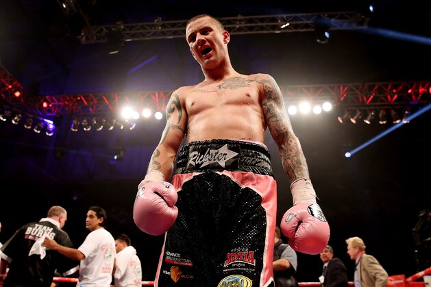 GLASGOW, SCOTLAND - SEPTEMBER 07:  Ricky Burns after his fight with Raymundo Beltran during their WBO World Lightweight Title bout at SECC on September 7, 2013 in Glasgow, Scotland.  (Photo by Scott Heavey/Getty Images)