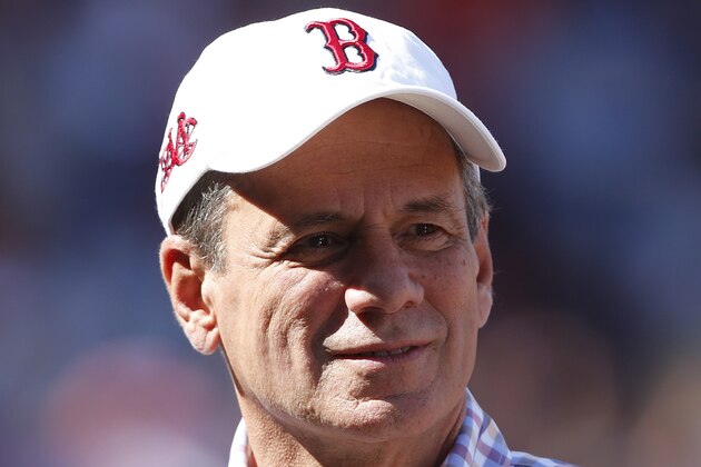 BOSTON, MA - JUNE 29: Boston Red Sox CEO Larry Lucchino looks on before the game against the Toronto Blue Jays at Fenway Park on June 29, 2013 in Boston, Massachusetts. The Blue Jays won 6-2. (Photo by Joe Robbins/Getty Images)
